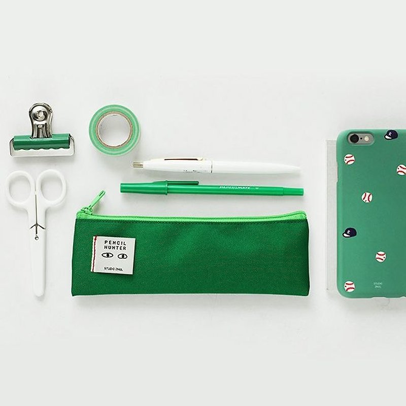 Dessin x 2NUL-铅笔猎人万用收纳笔袋-绿,TNL84550 - 铅笔盒/笔袋 - 塑料 绿色