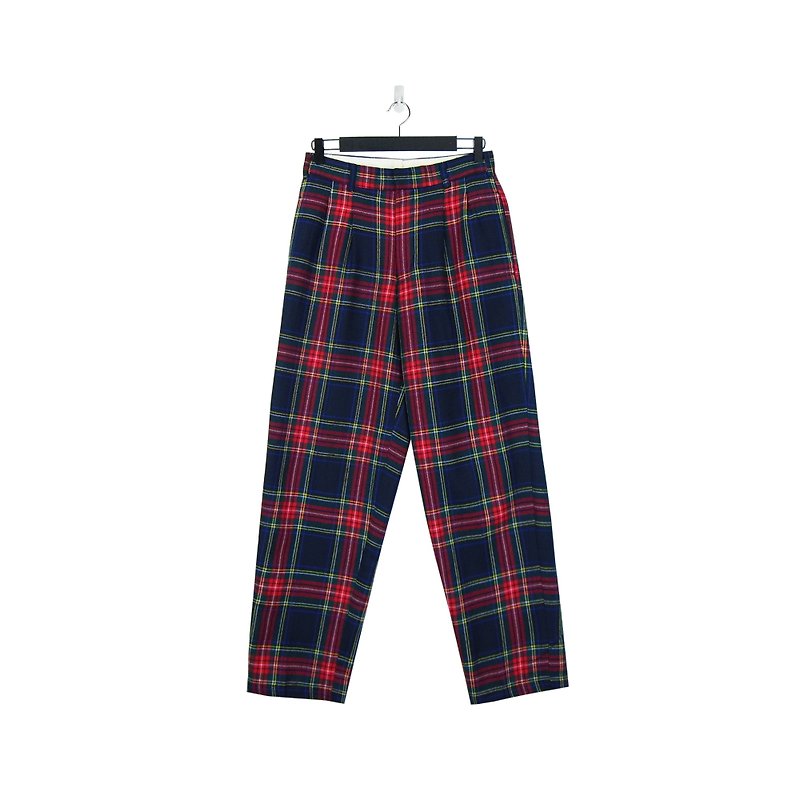 A·PRANK :DOLLY :: 品牌EDWIN苏格兰红绿格纹古着长裤(P802130) - 男士长裤 - 棉．麻 红色