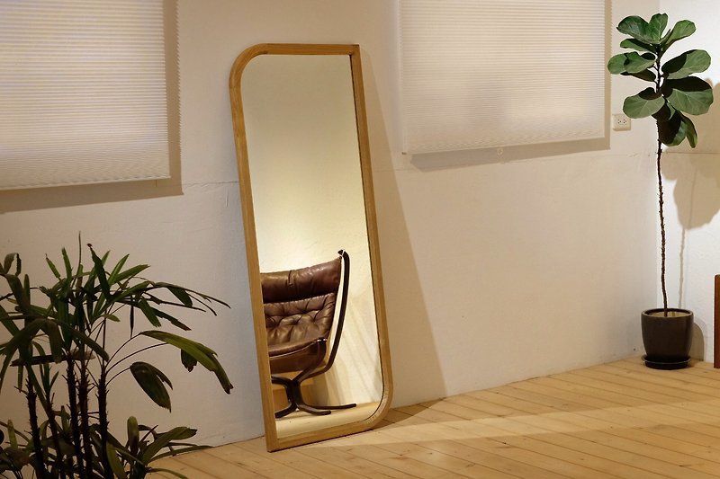 对角弧形 / 实木全身镜 / 立镜 / 可接受尺寸订制 - 其他家具 - 木头 卡其色