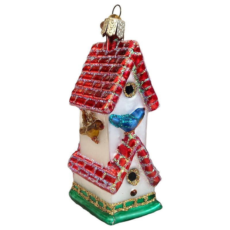 Old World Christmas Vintage House of Birds Glass Ornament - 其他 - 玻璃 