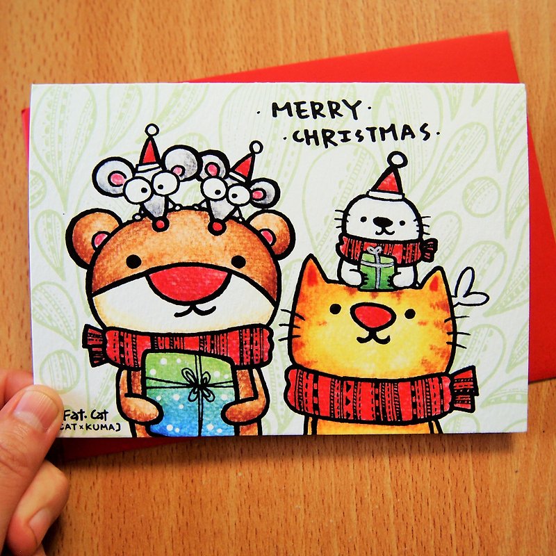 圣诞卡片 -- 圣诞party - 卡片/明信片 - 纸 多色