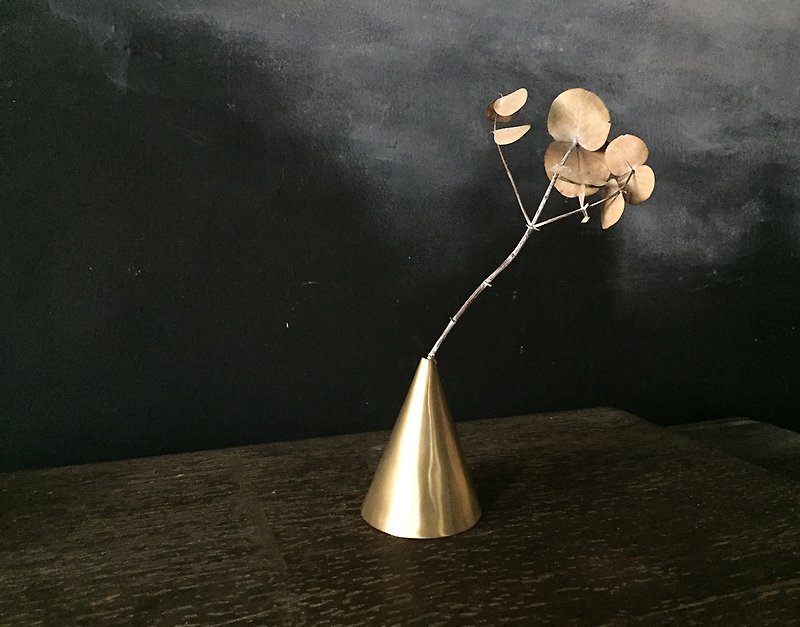 花器#07S - 花瓶/陶器 - 铜/黄铜 金色