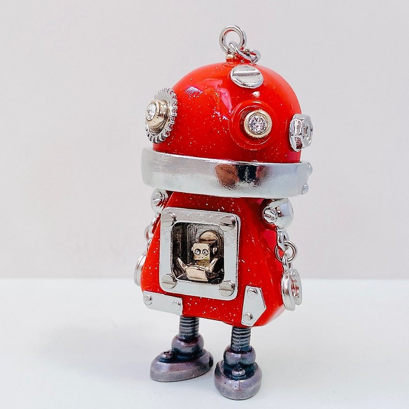 【Robot accessories】ロボットチャーム  キュン33 - 钥匙链/钥匙包 - 塑料 红色