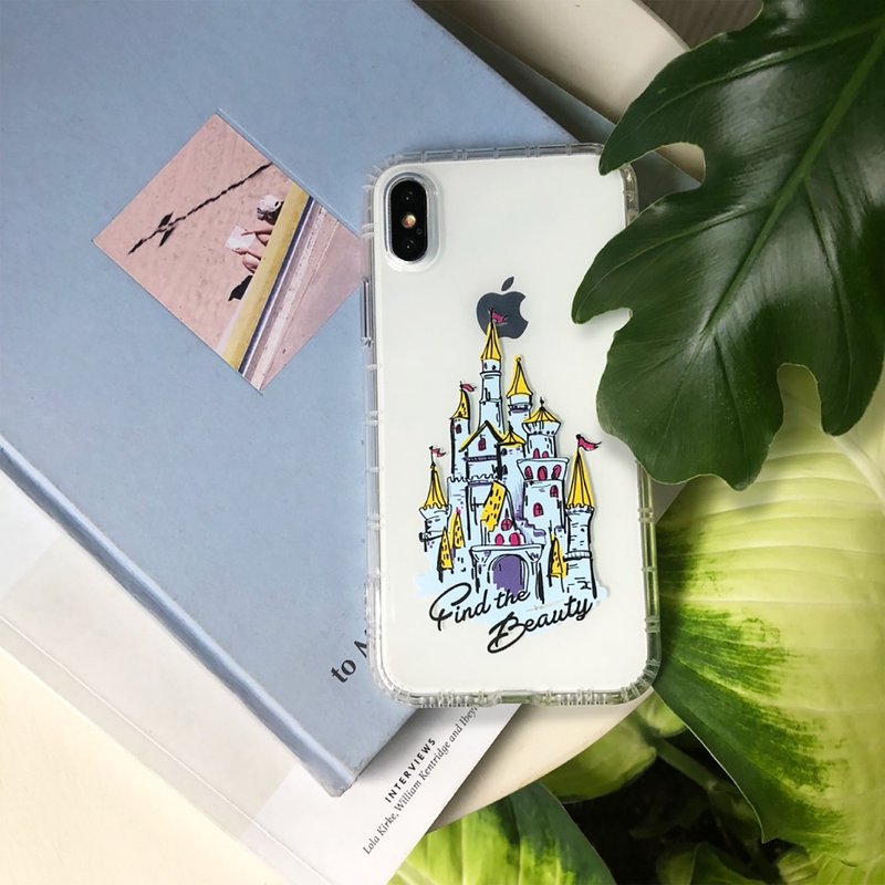 iPhone 13/13pro/12/11/SE3 移动城堡防摔耐震亮面手机壳 - 手机壳/手机套 - 塑料 蓝色