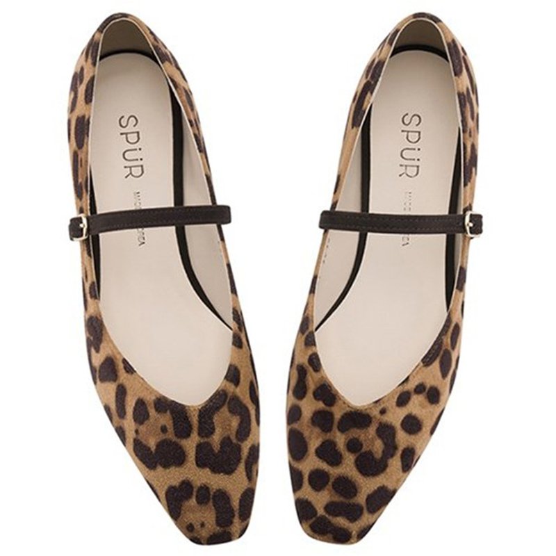 現貨優惠 - 韓國人手製SPUR 豹纹玛莉珍平底鞋 OF9043 LEOPARD - 女款皮鞋 - 其他材质 