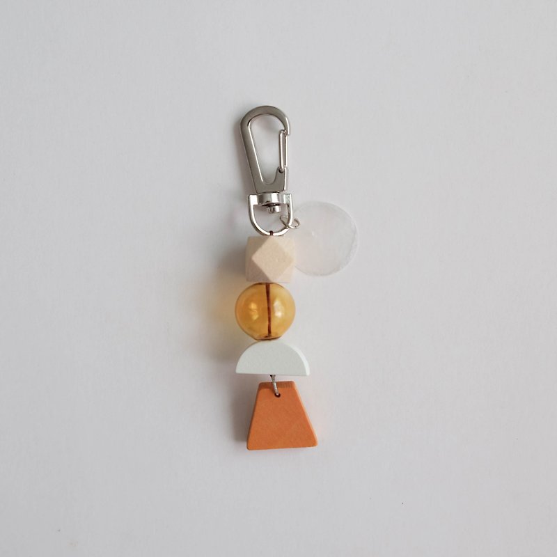 Wood beads keychain (Sun beam) - 吊饰 - 木头 