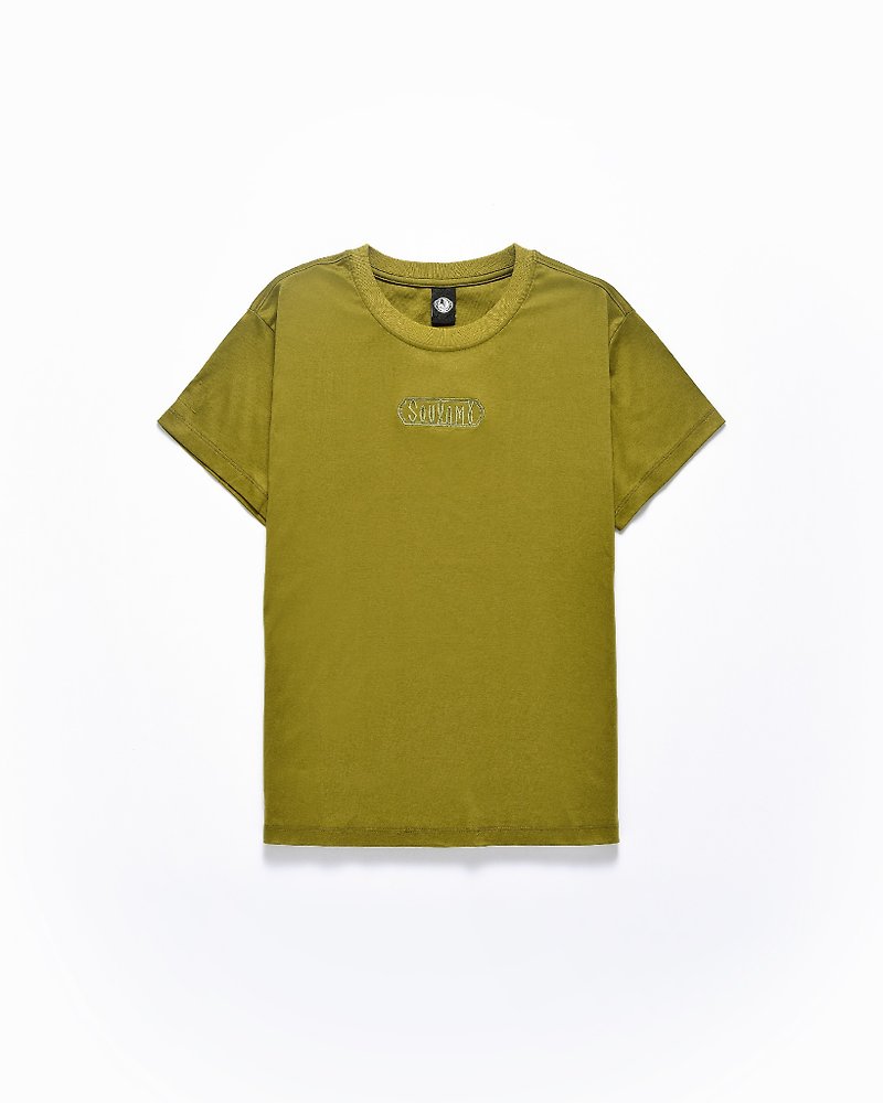 超长纤棉简约本质T - 油果绿 - 女装 T 恤 - 棉．麻 绿色