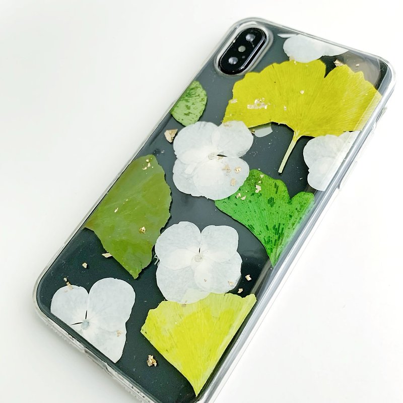 云朵青青 草木绿 压花手机壳  父亲节礼物 - 手机壳/手机套 - 植物．花 绿色