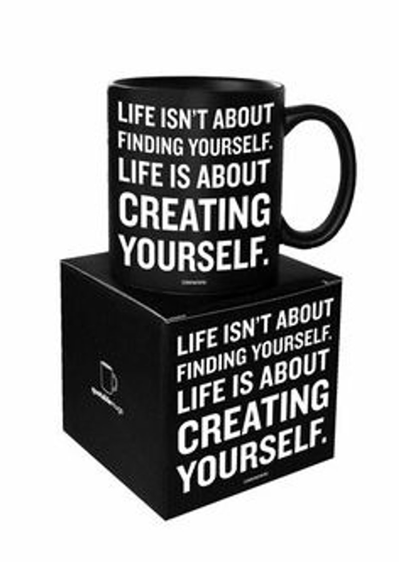 Creating Yourself 名言杯 - 咖啡杯/马克杯 - 瓷 黑色