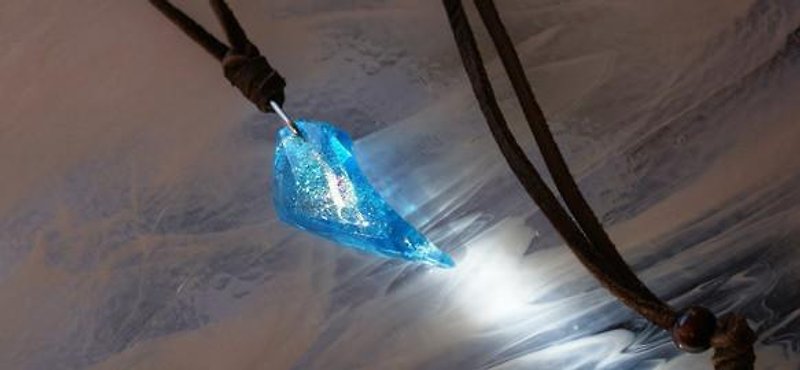 【受注制作】ICE FANG - 氷の妖精 - - 项链 - 玻璃 蓝色