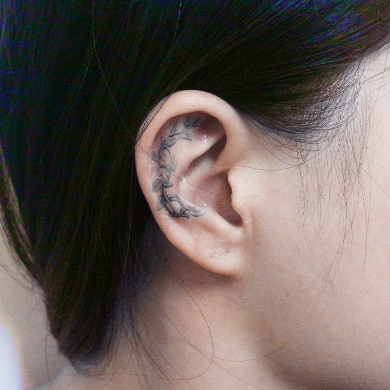【异想】金属花耳骨【伪】耳环/耳饰2.0 - 耳环/耳夹 - 其他材质 银色