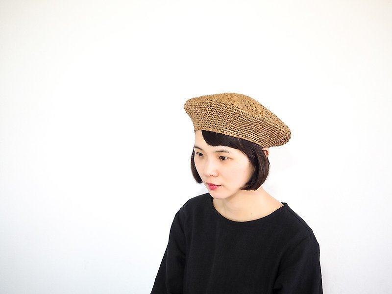 KIKONO帽子【Beret-ベレー】 - 帽子 - 其他材质 咖啡色