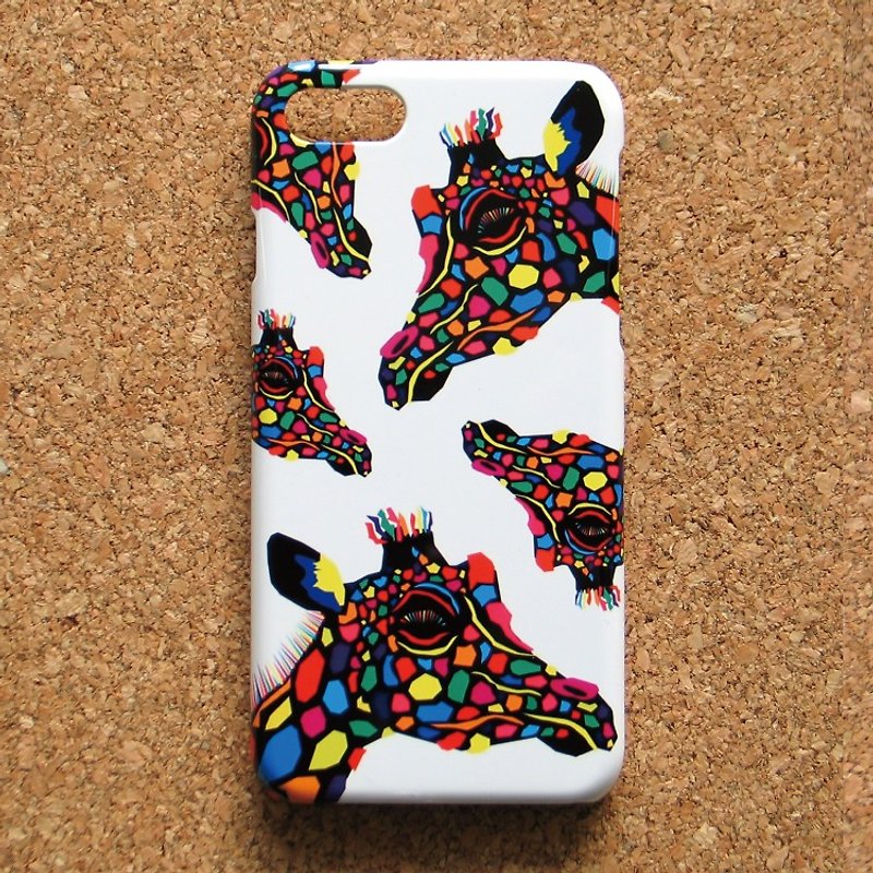 iPhone14/13/12/11/XS/X/8/7 时尚且华丽的多彩长颈鹿动物手机壳 - 手机壳/手机套 - 塑料 多色