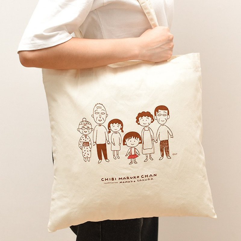 樱桃小丸子 Maruko 棉布手提袋原色手提袋 侧背包 环保购物袋 - 手提包/手提袋 - 棉．麻 