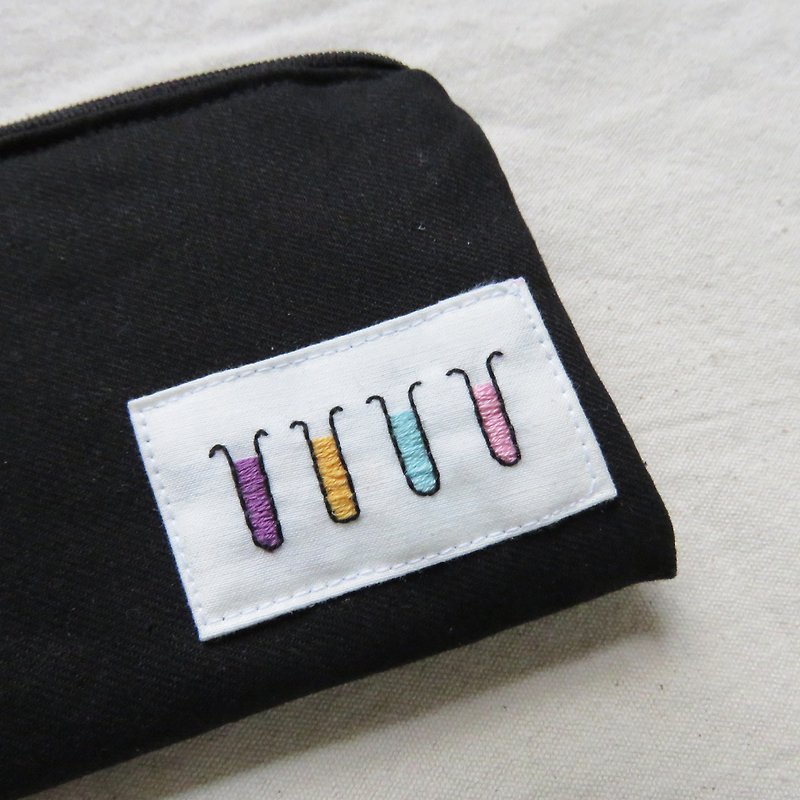 实验室试管 窗口袋 / 化学 - 零钱包 - 其他材质 黑色