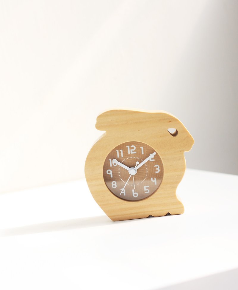 光之兔 原木座钟 - 时钟/闹钟 - 木头 咖啡色