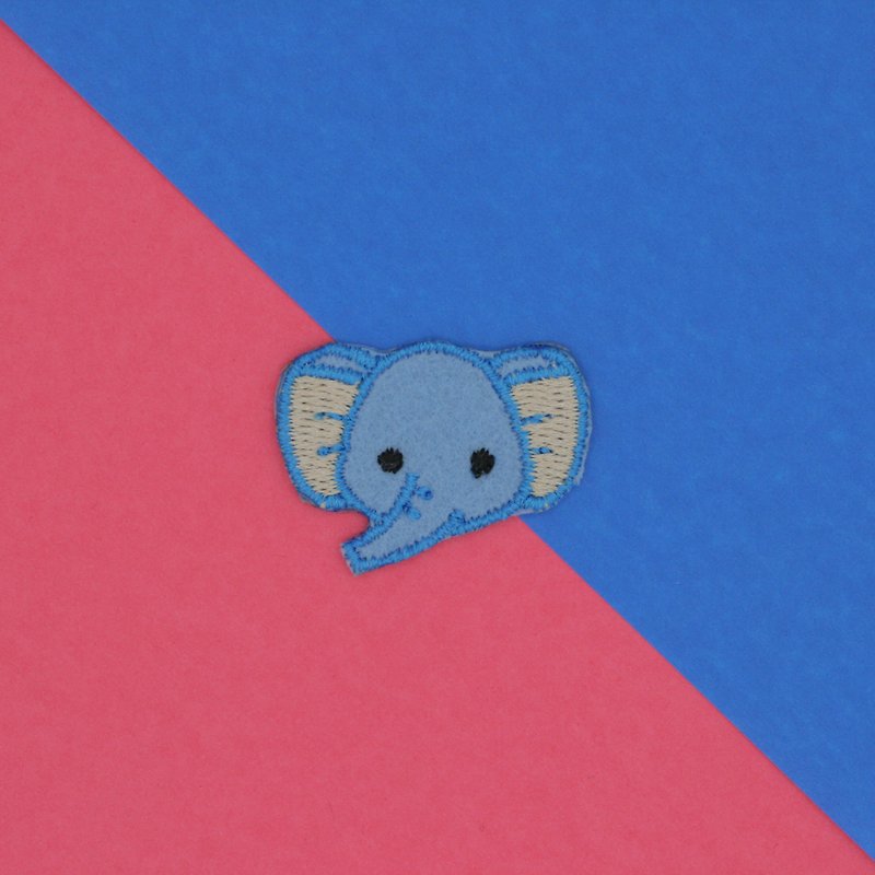 Elephant Iron Patch - 编织/刺绣/羊毛毡/裁缝 - 绣线 蓝色