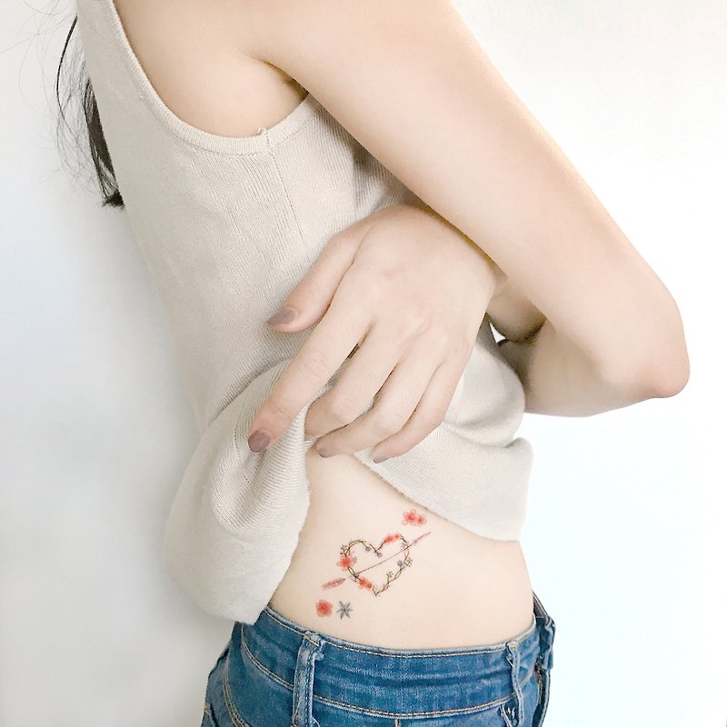 花恋-2入纹身贴纸 原创手绘设计 - 纹身贴 - 纸 红色