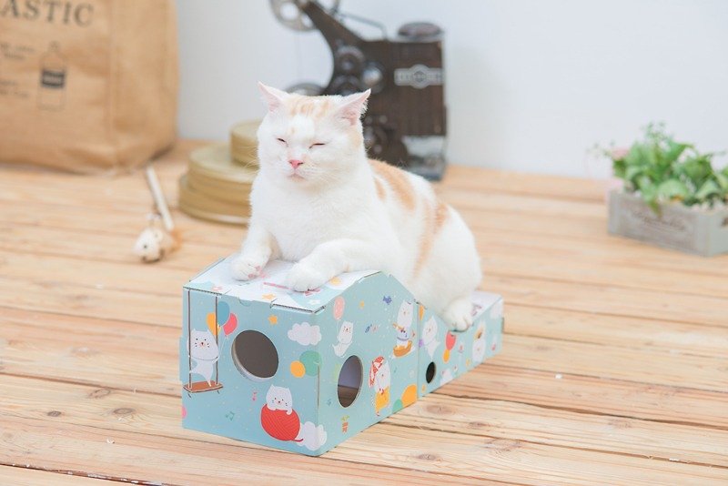 Mori Shu-猫玩具x猫抓板x包子猫乐园- 好玩耐抓,让猫咪玩翻天 - 玩具 - 纸 多色