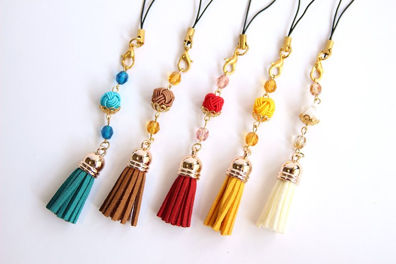 japanese style strap / mizuhiki / japan / accessory / traditional / present - 吊饰 - 丝．绢 多色