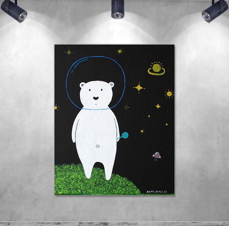 无框复制画 ∣ 太空熊 - 海报/装饰画/版画 - 其他材质 多色