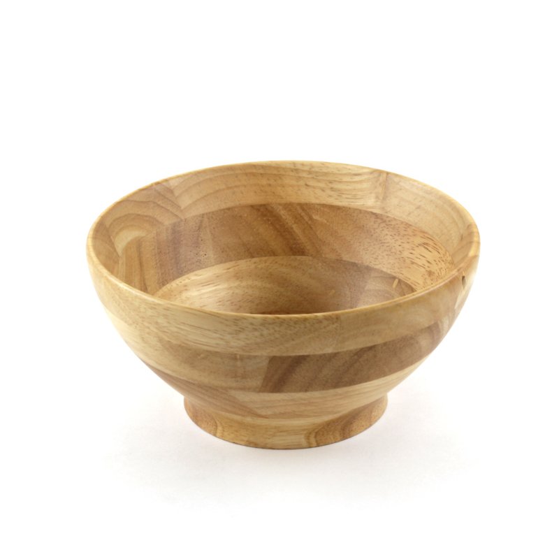 |巧木| 木制甜汤碗(原木色)/木碗/汤碗/餐碗/凹底碗/橡胶木 - 碗 - 木头 咖啡色