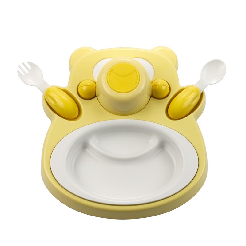 PLAStudio-玉米儿童餐具-Honey Bear-黄色 - 儿童餐具/餐盘 - 环保材料 黄色