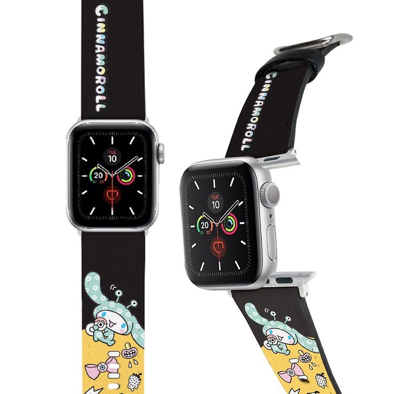 【Hong Man】三丽鸥系列 Apple Watch 皮革表带 大耳狗 万圣节 - 表带 - 人造皮革 黑色