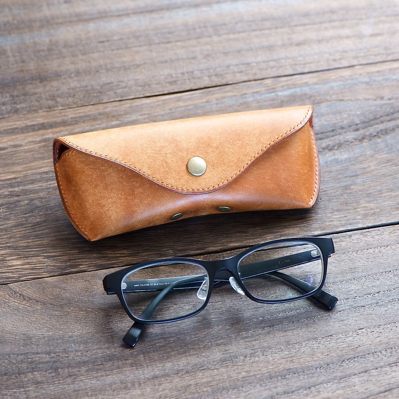 上質なメガネケース　プエブロ コニャック - 眼镜/眼镜框 - 真皮 咖啡色