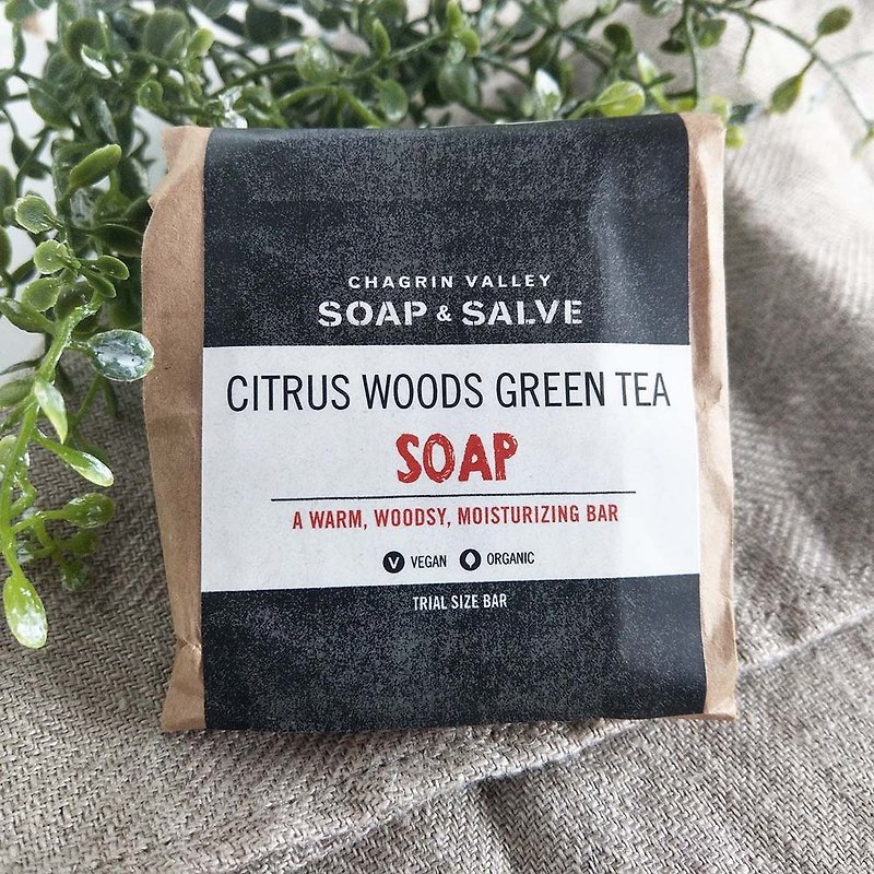 试用-美国Chagrin Valley天然有机抹茶柑橘保湿植物皂1.7OZ-约47g - 肥皂/手工皂 - 新鲜食材 绿色