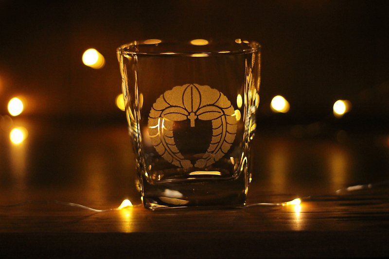 下り藤紋　ロックグラス - 杯子 - 玻璃 透明