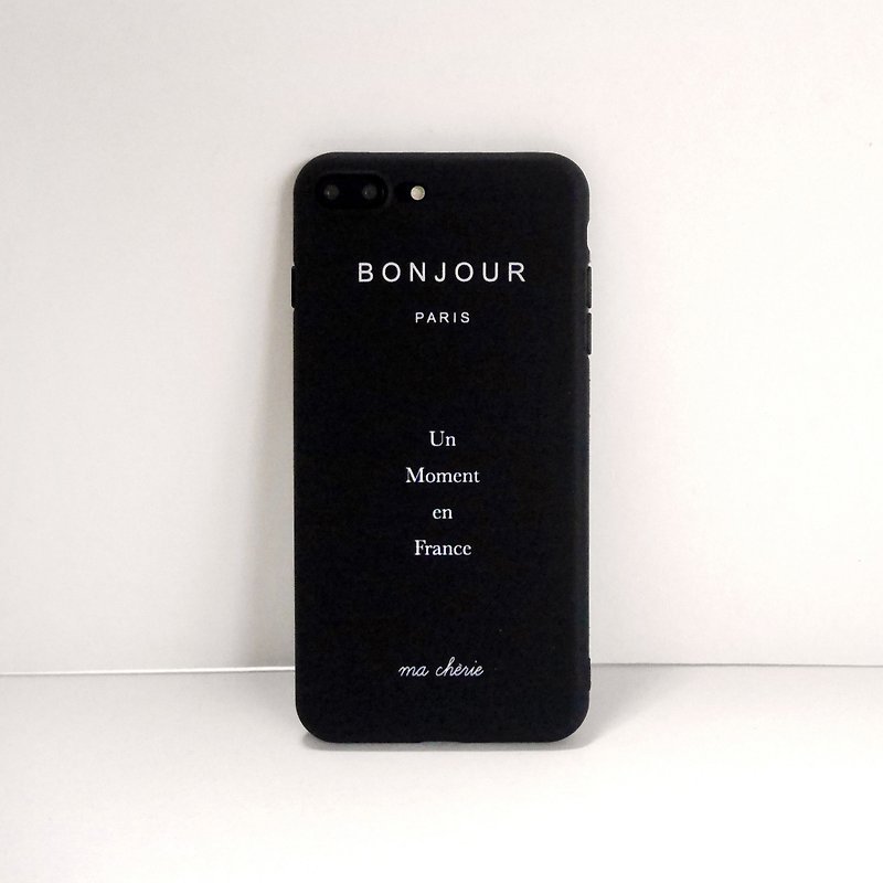 黑色BONJOUR手机壳 - 手机壳/手机套 - 硅胶 黑色