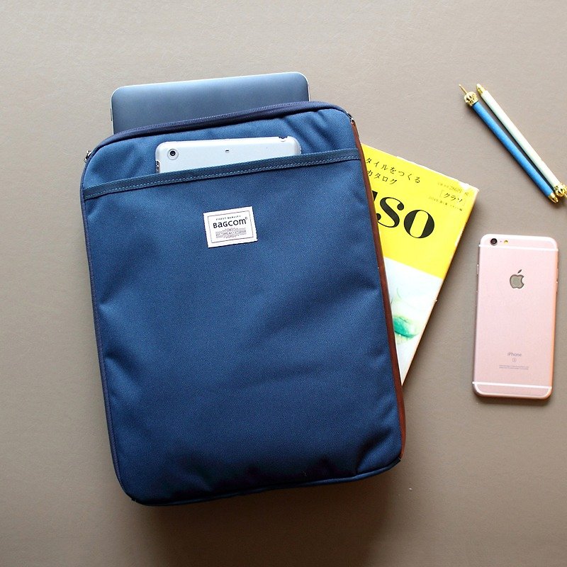 多夹层好用袋(13.5'' Laptop OK)-蓝色_100443-30 - 电脑包 - 防水材质 蓝色