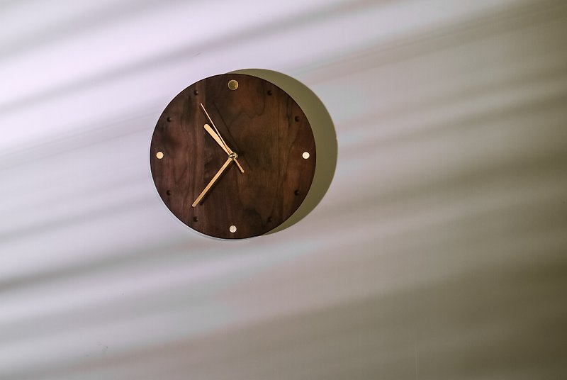 挂墙钟 - 时钟/闹钟 - 木头 咖啡色