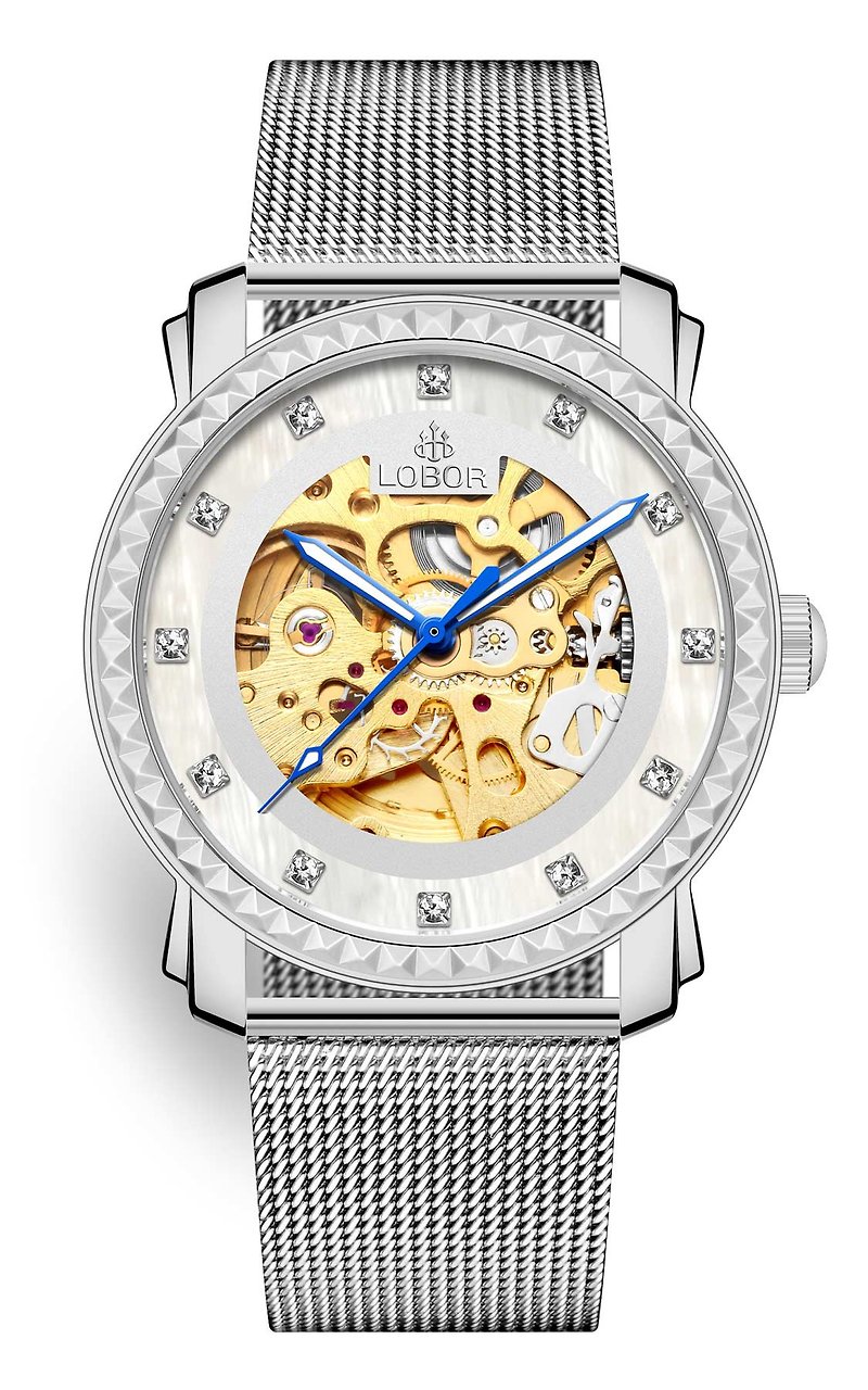 Premier Staunton 41mm 不锈钢 香港制造 LOBOR 手表 - 女表 - 防水材质 银色