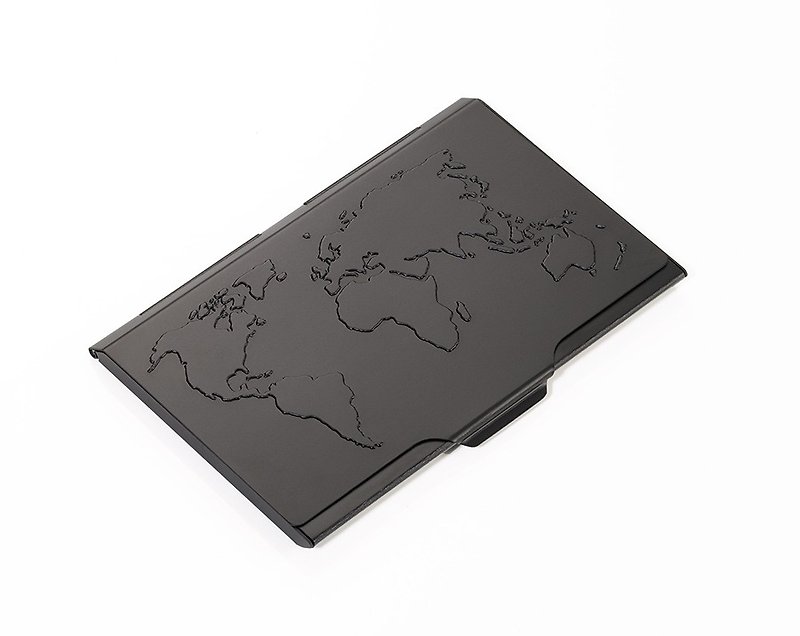【圣诞礼盒】世界地图轻巧名片夹(黑色) - 名片夹/名片盒 - 其他金属 黑色