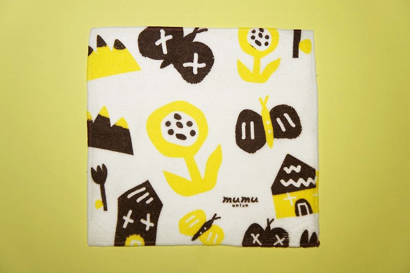 毛巾方巾系列 黄色夏末款 - 毛巾浴巾 - 其他人造纤维 黄色