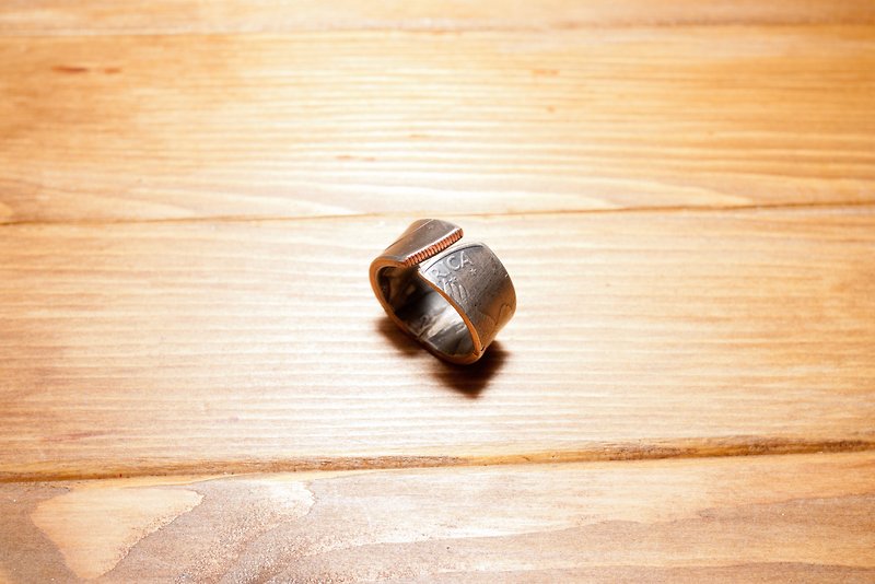 Dreamstation皮革鞄研所，手工原创美元硬币造型戒指，嘻皮，哈雷，重机 - 戒指 - 其他金属 银色