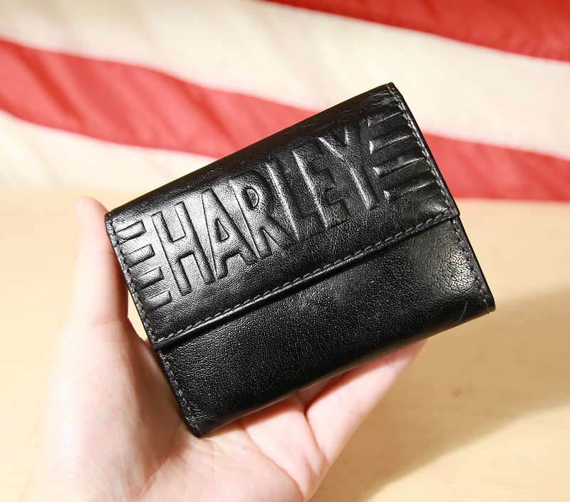 Back to Green:: HARLEY卡夹  vintage wallet ( WT-52 ) - 皮夹/钱包 - 真皮 
