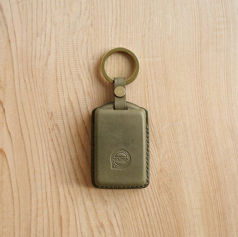 艹一田人-定制化手工皮革VOLVO 钥匙包 - 钥匙链/钥匙包 - 真皮 灰色