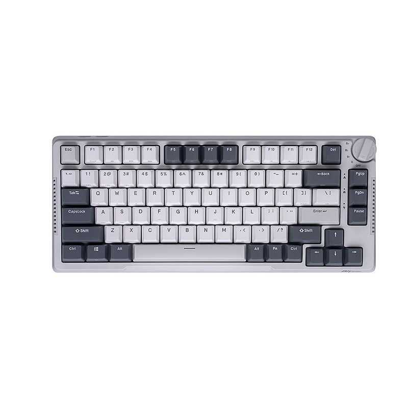 【RK】RK-H81 75% 蓝牙三模无线机械键盘 k黄轴 RGB 白夜 中文 - 电脑配件 - 塑料 白色