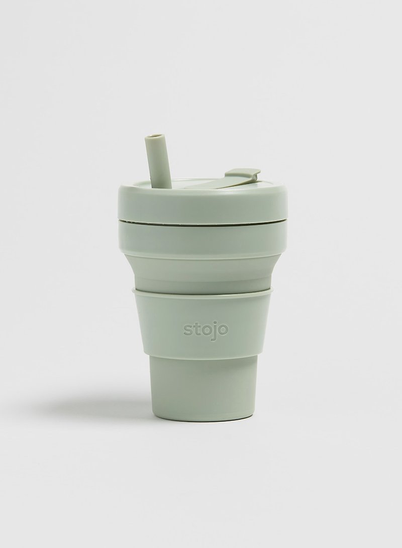 Stojo - 环保高耐热硅胶折叠杯16oz - 草绿色 - 咖啡杯/马克杯 - 硅胶 绿色