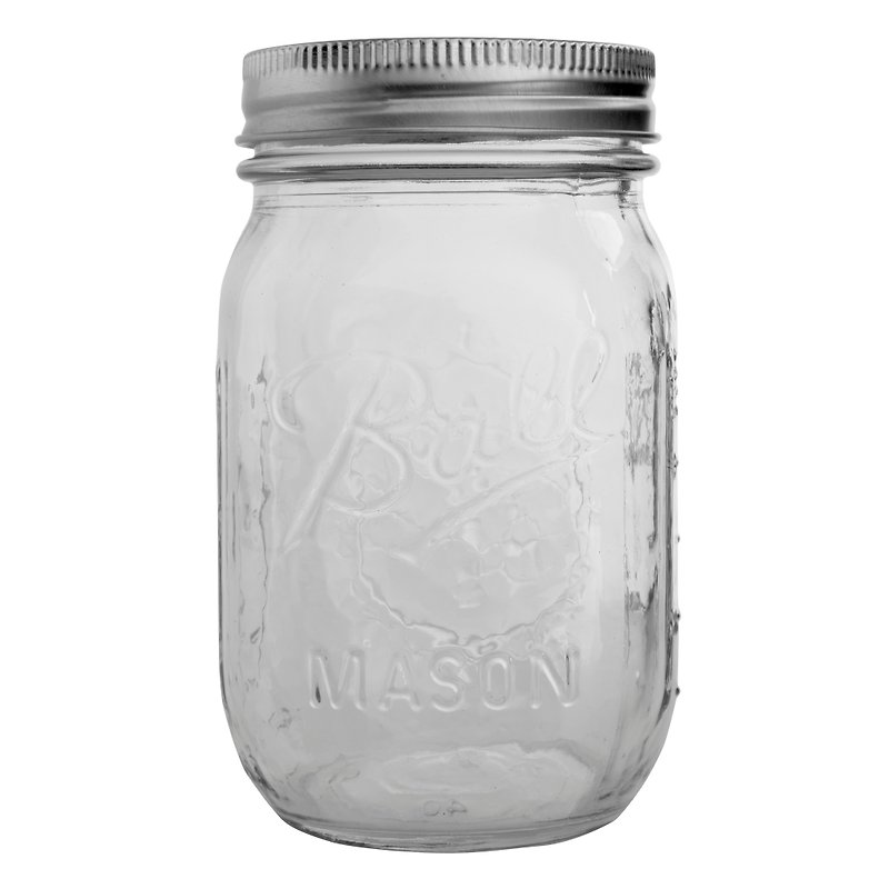 Ball Mason Jar梅森罐_16oz窄口罐 - 咖啡杯/马克杯 - 玻璃 透明
