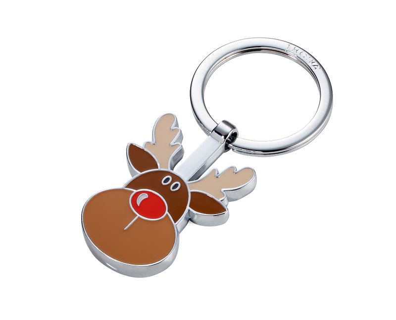 【情人节礼物】圣诞麋鹿钥匙圈 - 钥匙链/钥匙包 - 其他金属 咖啡色