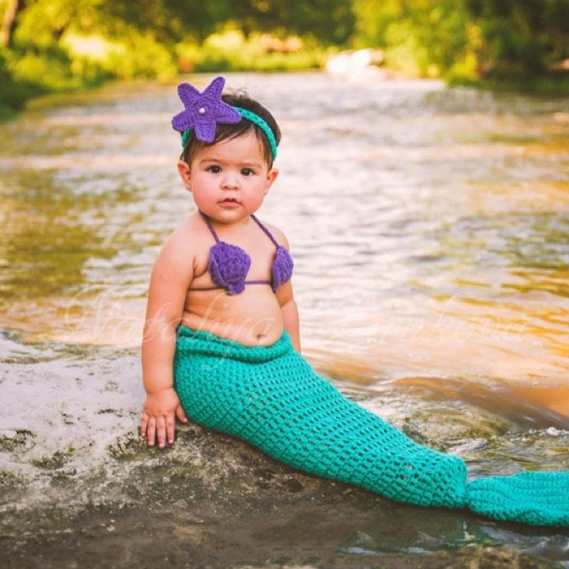 Crochet Baby Mermaid Outfit 0-5 years | Mermaid Tail | Baby - 其他 - 绣线 