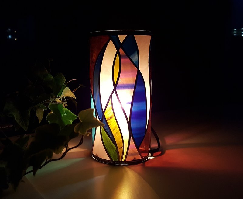 グラスアート製アクリル卓上ランプ　ジャパニーズ モダン - 灯具/灯饰 - 塑料 多色