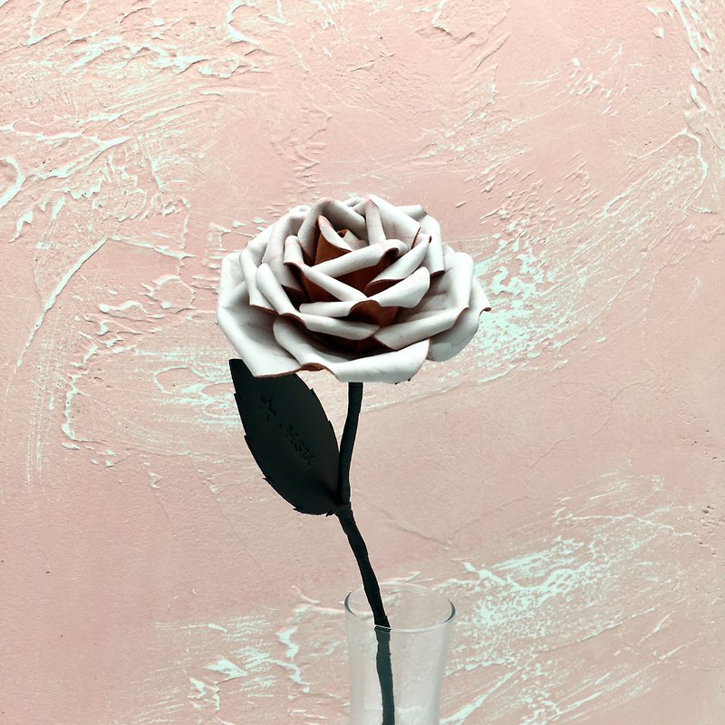 霜降粉红皮革蔷薇玫瑰【花】 - 植栽/盆栽 - 真皮 粉红色