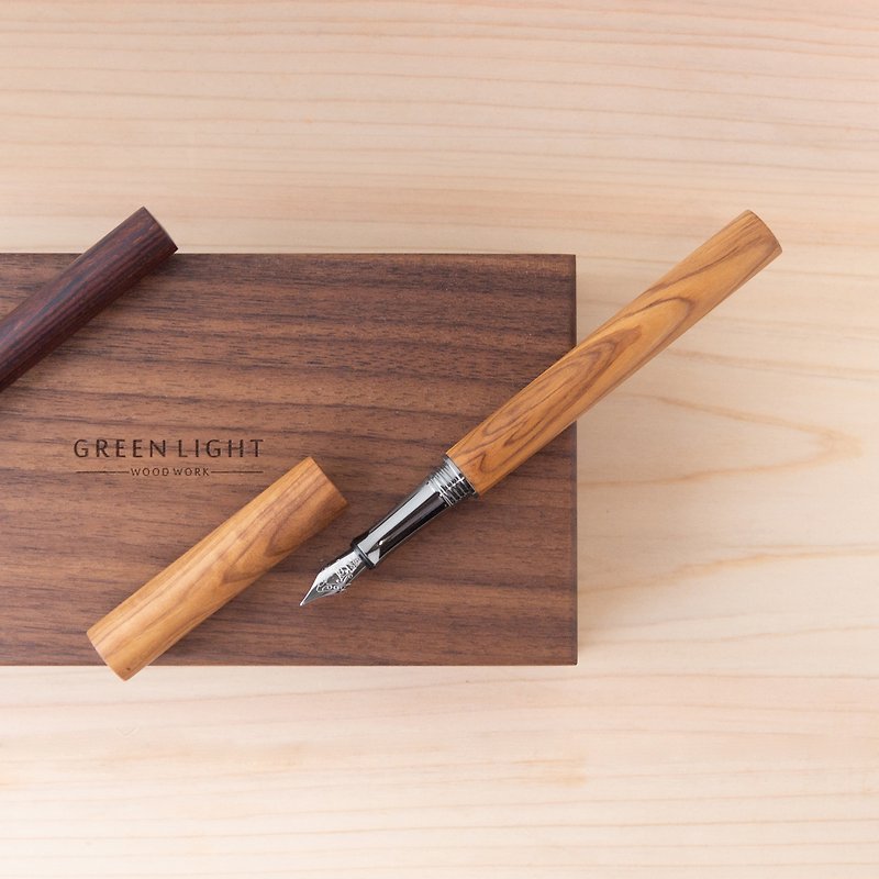 实木封端钢笔/钢珠笔・可雷射雕刻 - 钢笔 - 木头 咖啡色