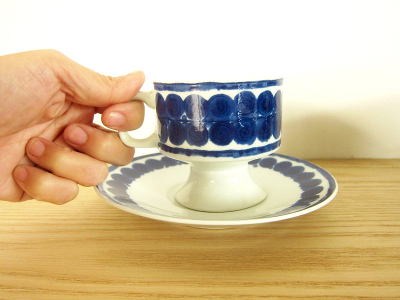 德国Eschenbach巴伐利亚手绘蓝花杯盘4套组 - 咖啡杯/马克杯 - 瓷 蓝色
