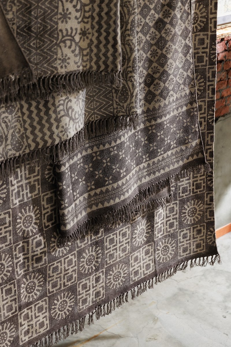 泥染印度手工饰毯 - 共三款花色 - 地垫/地毯 - 棉．麻 